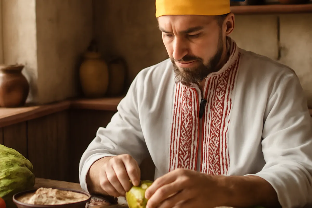 Tranches de salo ukrainien servies sur pain de seigle