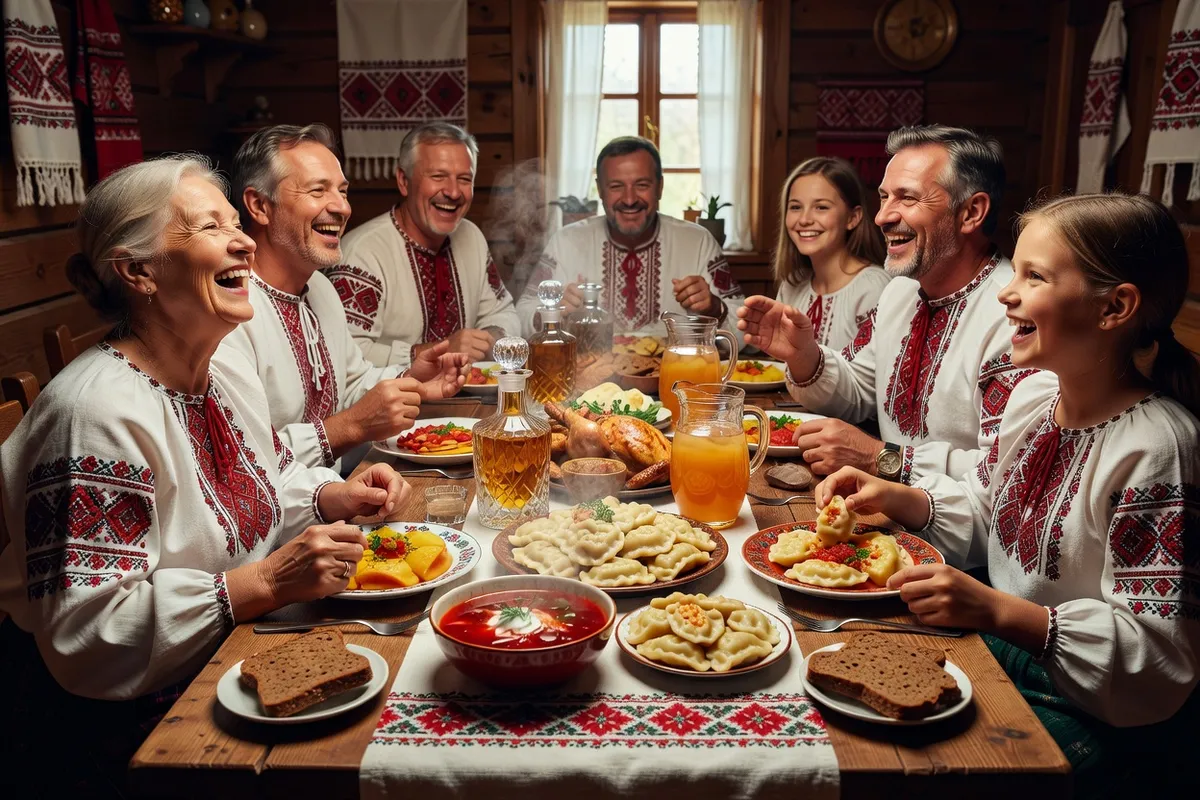 Marché ukrainien proposant des produits régionaux en France