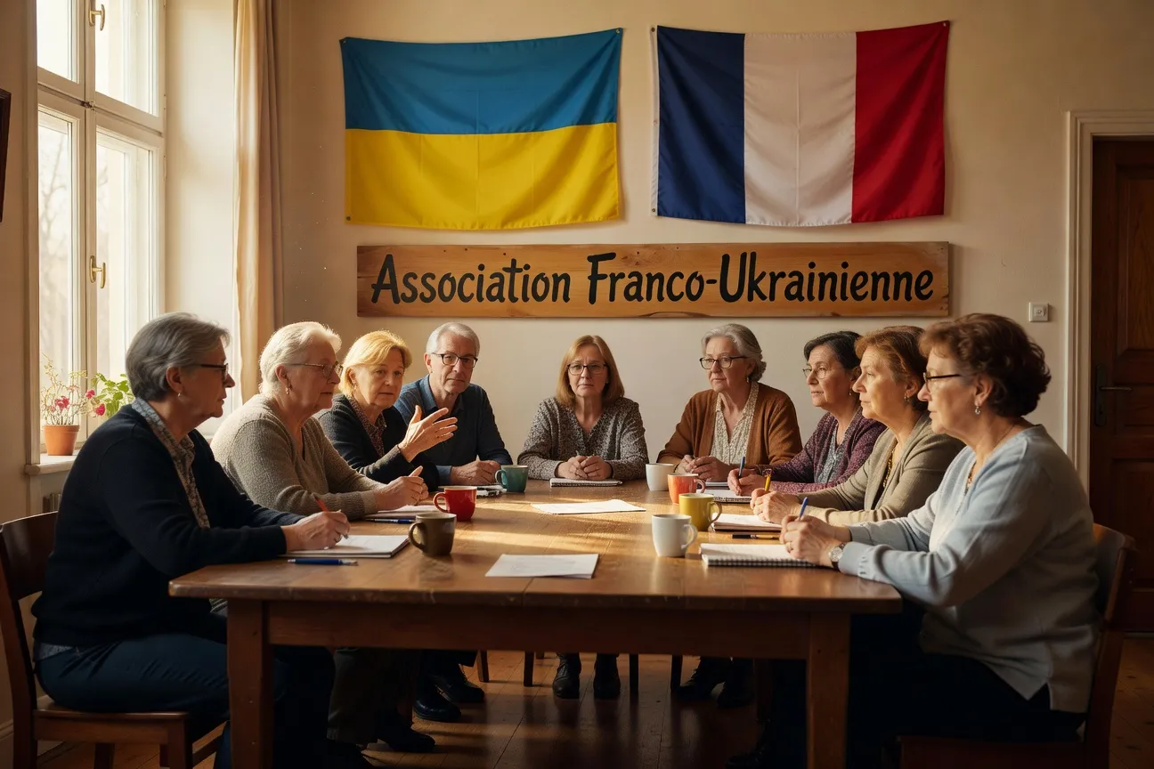 Femmes ukrainiennes dans une association culturelle à Paris