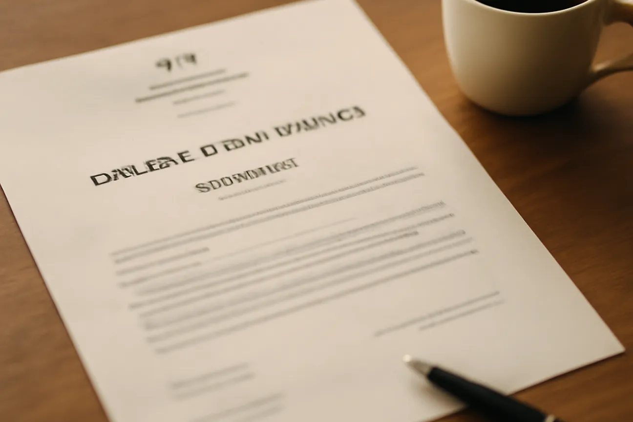 Document d'équivalence de diplôme ENIC-NARIC posé sur un bureau