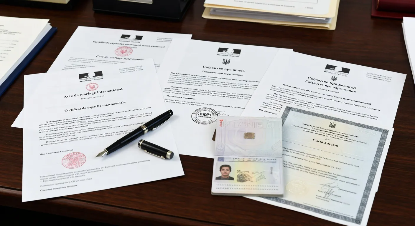 Documents administratifs pour mariage franco-ukrainien