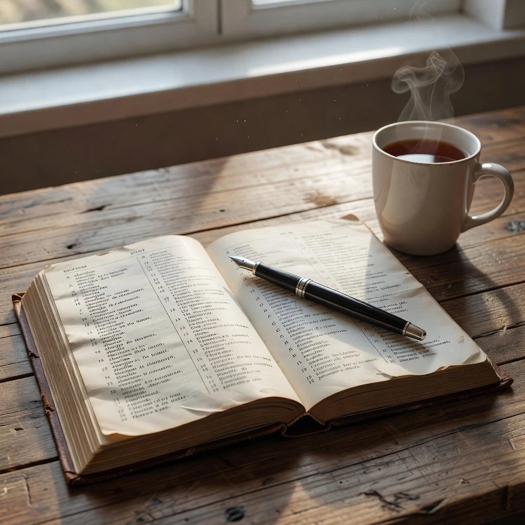 Dictionnaire bilingue français-ukrainien ouvert sur une table